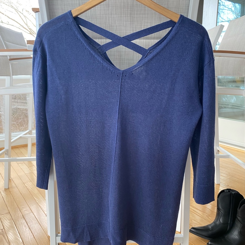 Chicos criss cross back sweater. - Picture 4 of 7